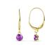 1 - Grania Amethyst (4mm) Solitaire Dangling Earrings 