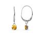 1 - Grania Citrine (4mm) Solitaire Dangling Earrings 