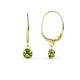 1 - Grania Peridot (4mm) Solitaire Dangling Earrings 