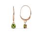 1 - Grania Peridot (4mm) Solitaire Dangling Earrings 