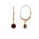 1 - Grania Red Garnet (4mm) Solitaire Dangling Earrings 