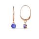 1 - Grania Tanzanite (4mm) Solitaire Dangling Earrings 