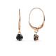 1 - Grania Black Diamond (4mm) Solitaire Dangling Earrings 