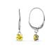 1 - Grania Yellow Sapphire (4mm) Solitaire Dangling Earrings 