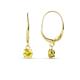 1 - Grania Yellow Sapphire (4mm) Solitaire Dangling Earrings 