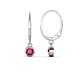 1 - Cara Pink Tourmaline (4mm) Solitaire Dangling Earrings 