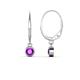 1 - Cara Amethyst (4mm) Solitaire Dangling Earrings 