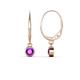 1 - Cara Amethyst (4mm) Solitaire Dangling Earrings 