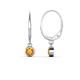 1 - Cara Citrine (4mm) Solitaire Dangling Earrings 