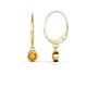 1 - Cara Citrine (4mm) Solitaire Dangling Earrings 
