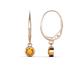 1 - Cara Citrine (4mm) Solitaire Dangling Earrings 