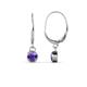 1 - Cara Iolite (4mm) Solitaire Dangling Earrings 