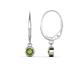 1 - Cara Peridot (4mm) Solitaire Dangling Earrings 