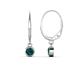 1 - Cara London Blue Topaz (4mm) Solitaire Dangling Earrings 