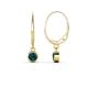 1 - Cara London Blue Topaz (4mm) Solitaire Dangling Earrings 