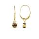 1 - Cara Smoky Quartz (4mm) Solitaire Dangling Earrings 