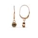 1 - Cara Smoky Quartz (4mm) Solitaire Dangling Earrings 
