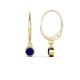 1 - Cara Blue Sapphire (4mm) Solitaire Dangling Earrings 