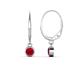 1 - Cara Ruby (4mm) Solitaire Dangling Earrings 