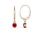1 - Cara Ruby (4mm) Solitaire Dangling Earrings 