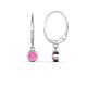 1 - Cara Pink Sapphire (4mm) Solitaire Dangling Earrings 