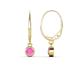 1 - Cara Pink Sapphire (4mm) Solitaire Dangling Earrings 