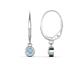 1 - Cara Aquamarine (4mm) Solitaire Dangling Earrings 