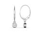 1 - Cara White Sapphire (4mm) Solitaire Dangling Earrings 