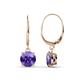 1 - Grania Iolite (6.5mm) Solitaire Dangling Earrings 
