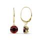1 - Grania Red Garnet (6.5mm) Solitaire Dangling Earrings 