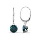1 - Grania London Blue Topaz (6.5mm) Solitaire Dangling Earrings 