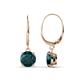 1 - Grania London Blue Topaz (6.5mm) Solitaire Dangling Earrings 