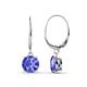 1 - Grania Tanzanite (6.5mm) Solitaire Dangling Earrings 