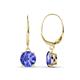 1 - Grania Tanzanite (6.5mm) Solitaire Dangling Earrings 