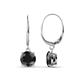 1 - Grania Black Diamond (6mm) Solitaire Dangling Earrings 