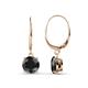 1 - Grania Black Diamond (6mm) Solitaire Dangling Earrings 
