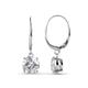 1 - Grania White Sapphire (6mm) Solitaire Dangling Earrings 