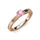 3 - Aine 6.50 mm Round Pink Tourmaline Solitaire Engagement Ring 