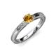 3 - Aine 6.50 mm Round Citrine Solitaire Engagement Ring 