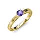 3 - Aine 6.50 mm Round Iolite Solitaire Engagement Ring 