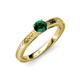 3 - Aine 6.00 mm Round Emerald Solitaire Engagement Ring 