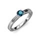 3 - Aine 6.00 mm Round Blue Diamond Solitaire Engagement Ring 
