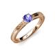 3 - Aine 6.50 mm Round Tanzanite Solitaire Engagement Ring 