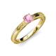 3 - Aine 6.50 mm Round Pink Tourmaline Solitaire Engagement Ring 