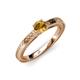3 - Aine 6.50 mm Round Citrine Solitaire Engagement Ring 