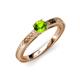 3 - Aine 6.50 mm Round Peridot Solitaire Engagement Ring 