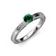 3 - Aine 6.00 mm Round Emerald Solitaire Engagement Ring 