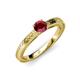 3 - Aine 6.00 mm Round Ruby Solitaire Engagement Ring 