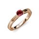 3 - Aine 6.00 mm Round Ruby Solitaire Engagement Ring 