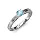 3 - Aine 6.50 mm Round Aquamarine Solitaire Engagement Ring 